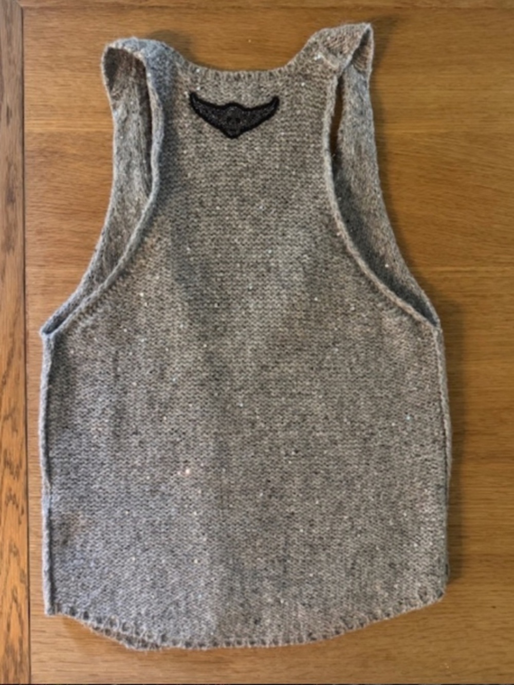 Zadig & Voltaire Silver Knit Tank Top.M